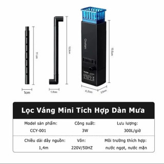 Lọc váng cherlam cho bể cá , thủy sinh, siêu êm nhỏ gọn