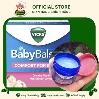 Kem/dầu bôi giữ ấm ngực giảm ho cho bé vicks baby balsam 50g - đức