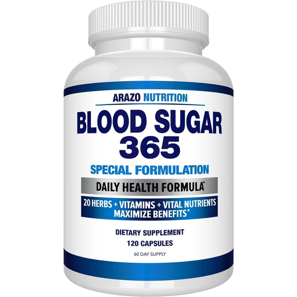 Viên uống hỗ trợ và cân bằng đường huyết Arazo Nutrition Blood Sugar 365 120 viên
