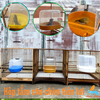 Hộp tắm cài lồng chim chào mào, chim khuyên, Lồng tắm chim Chào Mào, Lồng tắm khuyên bền đẹp tiện lợi birdacges