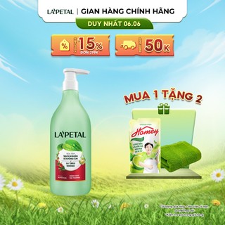 La'petal Sữa Tắm Dành Cho Da Thường Lá Trầu Không & Nụ Tầm Xuân Chai 500ml