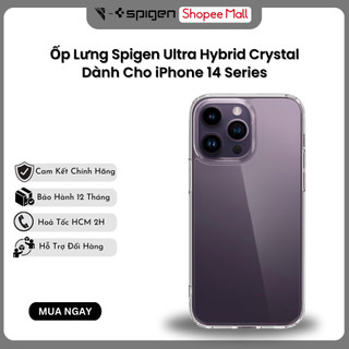 Ốp lưng spigen dành cho iphone 14 pro/ 14 pro max ultra hybrid crystal clear