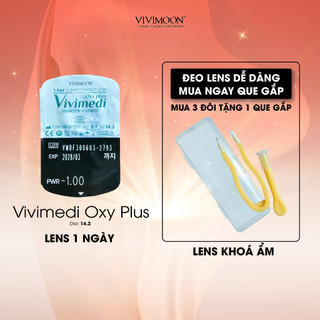 Lens cận trong suốt 1 ngày VIVIMOON cho mắt thở Vivimedi Oxy Plus