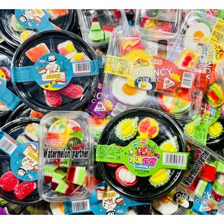 Khay kẹo 3D, kẹo dẻo trái cây, kẹo dẻo pizza, kẹo dẻo sushi đáng yêu
