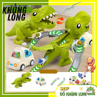 Khủng long ôm xe đồ chơi cầu trượt khủng long bạo chúa ôm xe cho bé khủng long đồ chơi khủng long nuốt ô tô