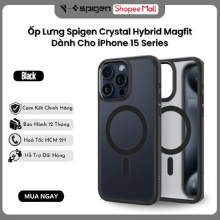 Ốp Lưng Spigen Dành Cho Iphone 15 Pro Max Crystal Hybrid Magfit