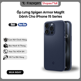 Ốp lưng spigen dành cho iphone 15 pro/ 15 pro max m.a.g armor magfit chất liệu tpu và pc