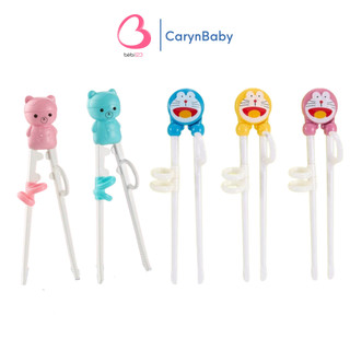 Đũa tập ăn inox xỏ ngón Happy Day cho bé