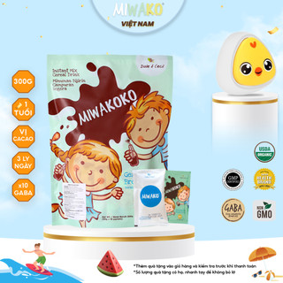 Sữa Hạt Miwakoko Vị Cacao Túi 300g + Gói Dùng Thử Miwakoko Vị Cacao 30g + Miwako Vị Gạo 30g - Miwako Official Store