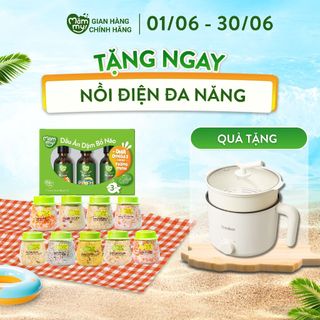 Combo Ăn Dặm Mămmy cho bé 6 tháng gồm 9 loại hạt mix sẵn và set 3 dầu 30ml bổ sung dinh dưỡng giúp phát triển não bộ