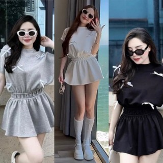 Đầm tay dơi đính nơ nhún eo dáng phồng cực xinh đáng yêu Rave Dress Biu Clothing BB0326