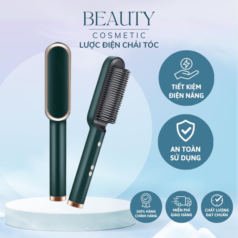 Lược Điện Chải Tóc Tạo Kiểu - LUXE - Kiêm Máy Uốn - Duỗi - Ép Tóc BEAUTY_COMESTIC