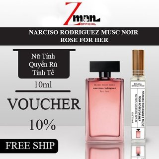 Nước hoa nữ Narciso Musc Noir Rose, Hương Thơm Ngọt Ngào Tươi Mát Chiết 10ml