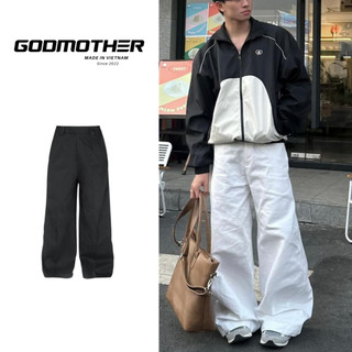 Quần Suông Ống Rộng Street Style Retro Hàn Quốc Godmother