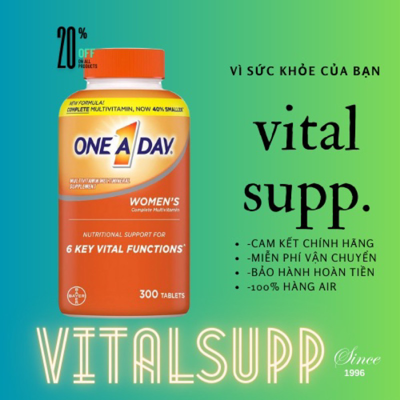 VIÊN UỐNG ONE A DAY WOMEN 300 VIÊN