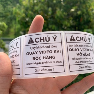 50 TEM DÁN QUAY VIDEO TRƯỚC KHI MỞ HÀNG DÀNH CHO CÁC SHOP GIÁ ƯU ĐÃI CHỐNG THẤM NƯỚC, NHÃN DÁN HỘP, TÚI HÀNG