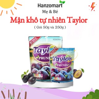 Mận khô hữu cơ thiên nhiên Taylor 50g & 250gr cho bé ăn dặm - hanzomart