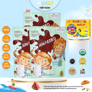 Sữa công thức thực vật hữu cơ organic vị cacao miwakoko túi 300gr x 3 túi - miwako