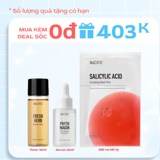 Nacific Nước hoa hồng Fresh Herb Origin Toner 30ml + 1 tinh chất Phyto 20ml + 1 mask Salicylic