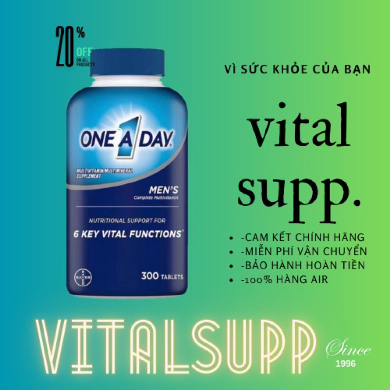 VIÊN UỐNG VITAMIN ONE A DAY MEN 300 VIÊN