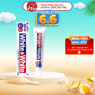 Kem đánh răng Nhật Bản trắng răng WHITE AND WHITE LION 150g sáng bóng thơm miệng - Nếp Shop