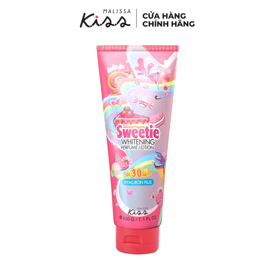 Sữa Dưỡng Trắng Da Toàn Thân Hương Nước Hoa Malissa Kiss SPF30 Pa+++ - Hương Sweetie 200g
