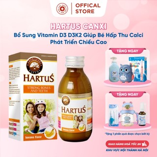 Hartus Canxi - Bổ Sung Canxi, Vitamin D3, Vitamin K, Hấp Thụ Canxi Tối Đa Nhờ Vitamin K (Chai 150ml)