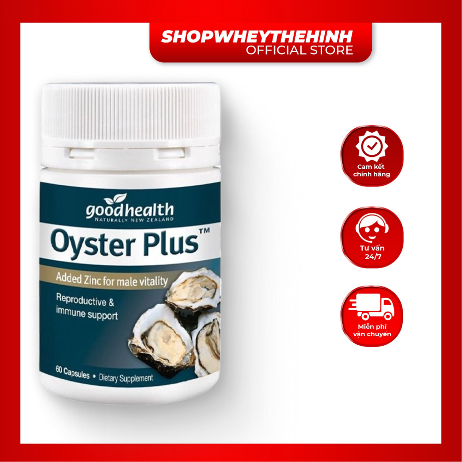 Viên Uống Good Health OYSTER PLUS Hào Lùn - Zinc (60 Viên), Tăng Cường Sinh Lý Nam Giới