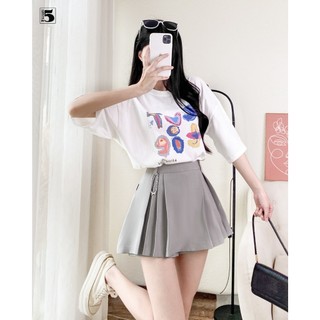 Áo thun nữ Twentyfive dáng rộng tay lỡ cổ tròn họa tiết in hình LOV 5965