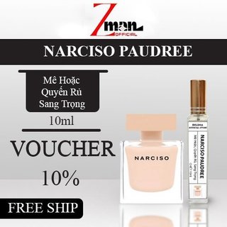 Nước hoa nữ Narciso Poudree, Hương Thơm Nữ Tính, Cuốn Hút Chiết 10ml