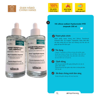 Tinh chất Silisca Panthenol B5 100 ml Cicatries Copper Tripeptide-1 siêu phục hồi