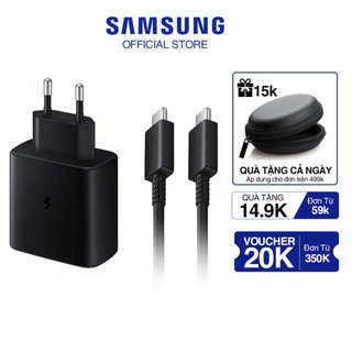 Bộ sạc nhanh Samsung 45W gồm củ sạc nhanh samsung và dây sạc nhanh Samsung Type C to Type C PK DO GIA bảo hành 6 tháng