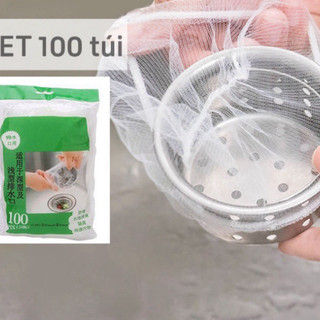 Combo 100 túi lọc rác bồn rửa chén bát, túi lưới lọc rác chậu rửa bát, bọc đựng rác bồn rửa bát