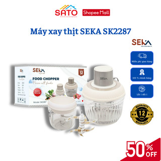 Máy xay thịt đa năng SEKA SK2287 công suất 500W 2 cối thủy tinh thiết kế 4-6 lưỡi dao xay inox