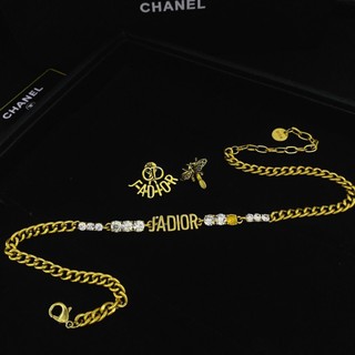 Sét trang sức jadior đính đá dây chuyền và bông tai đính đá sang chảnh Shop trang nemo