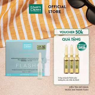 Ampoule Dưỡng Ẩm, Làm Sáng Da & Giảm Mệt Mỏi Tức Thì - MartiDerm The Originals Flash 5 Ampoules