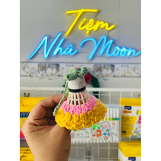 Móc khoá cầu lông bằng len