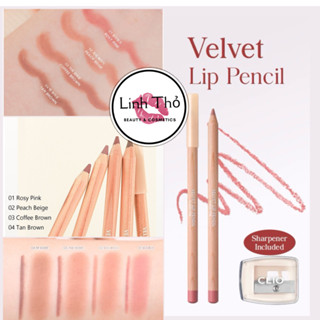   KÈM CHUỐT CHÌ  Chì Kẻ Viền Môi CLIO VELVET LIP PENCIL MAKE UP 