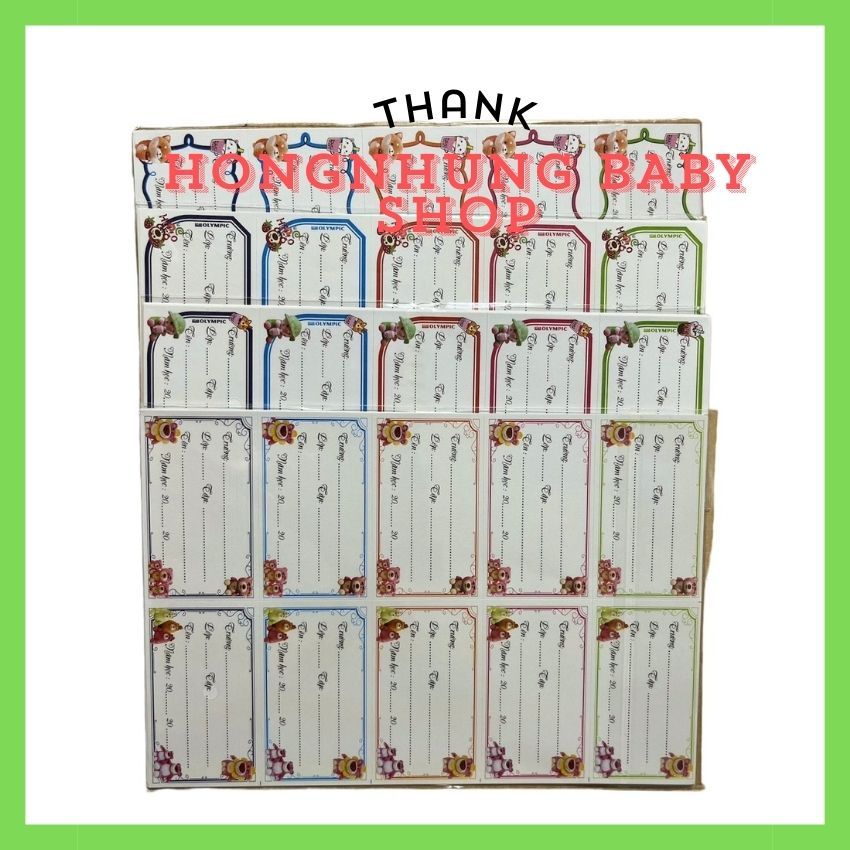 [ mới về] 5 Cái Nhãn Vỡ dùng để dán tập cho bé