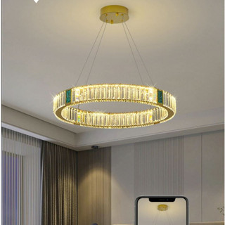 Đèn thả MONSKY ROSAT sơn tĩnh điện cao cấp và pha lê có Kèm bóng LED 3 màu ánh sáng