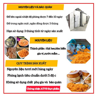 {200g-500g}{ SIÊU NGON-GIÁ TIẾT KIỆM}{Mua 1 hộp 500g tặng 50g ruốc tôm} Ruốc Bề Bề thịt- RUỐC BÀ BẢY QUẢNG NINH