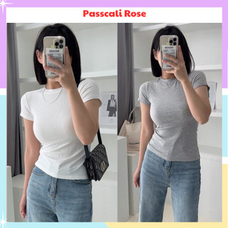 Áo phông trơn ngắn tay ôm body chất thun tăm tôn dáng, áo babytee body trơn basic