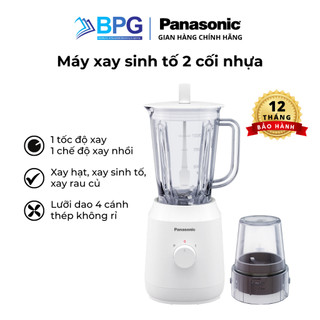 Máy xay sinh tố panasonic mx-ex1011wra, 2 cối nhựa, công suất 450w, 1 tốc độ, 1 chế độ xay nhồi