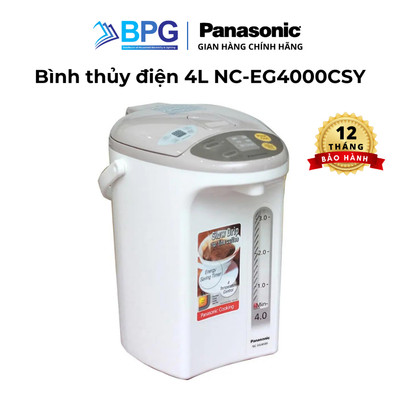 Bình thủy điện Panasonic 4 lít NC-EG4000CSY dễ dàng vệ sinh, tự đun làm sạch cặn bình