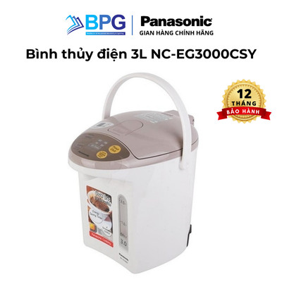 Bình thủy điện Panasonic 3 lít NC-EG3000CSY dễ dàng vệ sinh, tự đun làm sạch cặn bình