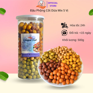 Đậu Phộng Cốt Dừa MIX 5 Vị Thơm Ngon 500g
