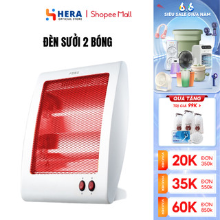 Đèn sưởi 2 bóng GODWELL , Đèn sưởi mini công suất 800w cho nhà tắm, phòng ngủ, phòng làm việc làm ấm nhanh chóng