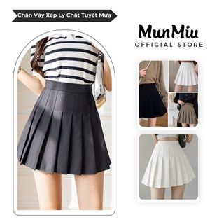 Chân váy xếp ly chất tuyết mưa MunMiu đứng form có quần bên trong thời trang phong cách Hàn Quốc 5314