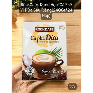 Date 5/2026 cà phê dừa rockcafe rockcafe coconut white coffee hộp 240gr thơm ngon đậm vị