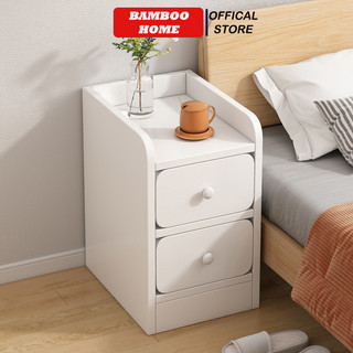 Tủ tab kê đầu giường 2 ngăn kéo Bamboohome, kệ để đồ trang điểm lắp ghép tiện lợi chất liệu gỗ MDF phủ melamin - D51